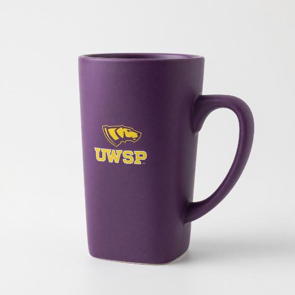 University of Wisconsin Stevens Point Ceramic Mug with Lid Soft Touch, Purple; $16.98
