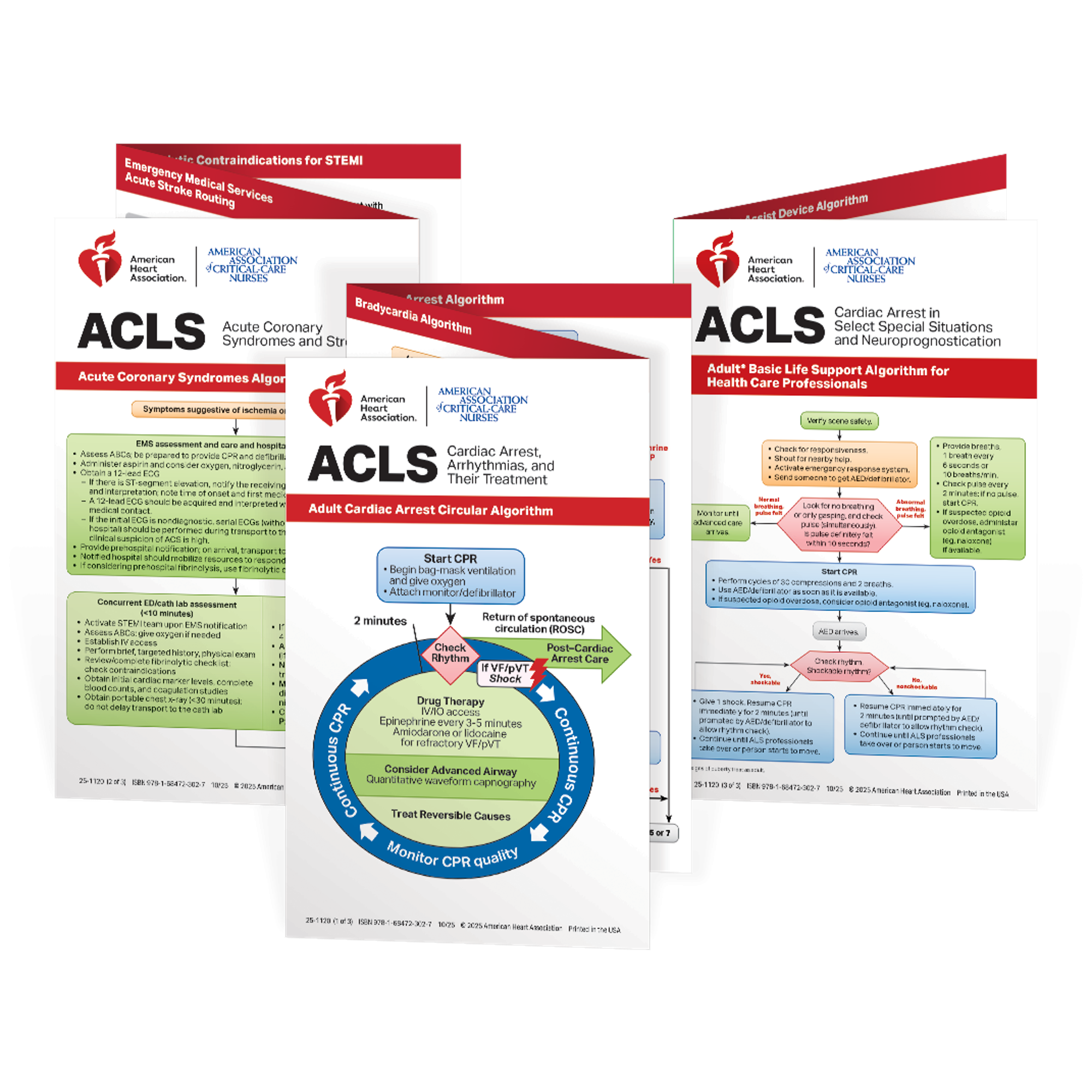 Cover image for AHA 2025 ACLS Reference Card Set (25-1120)