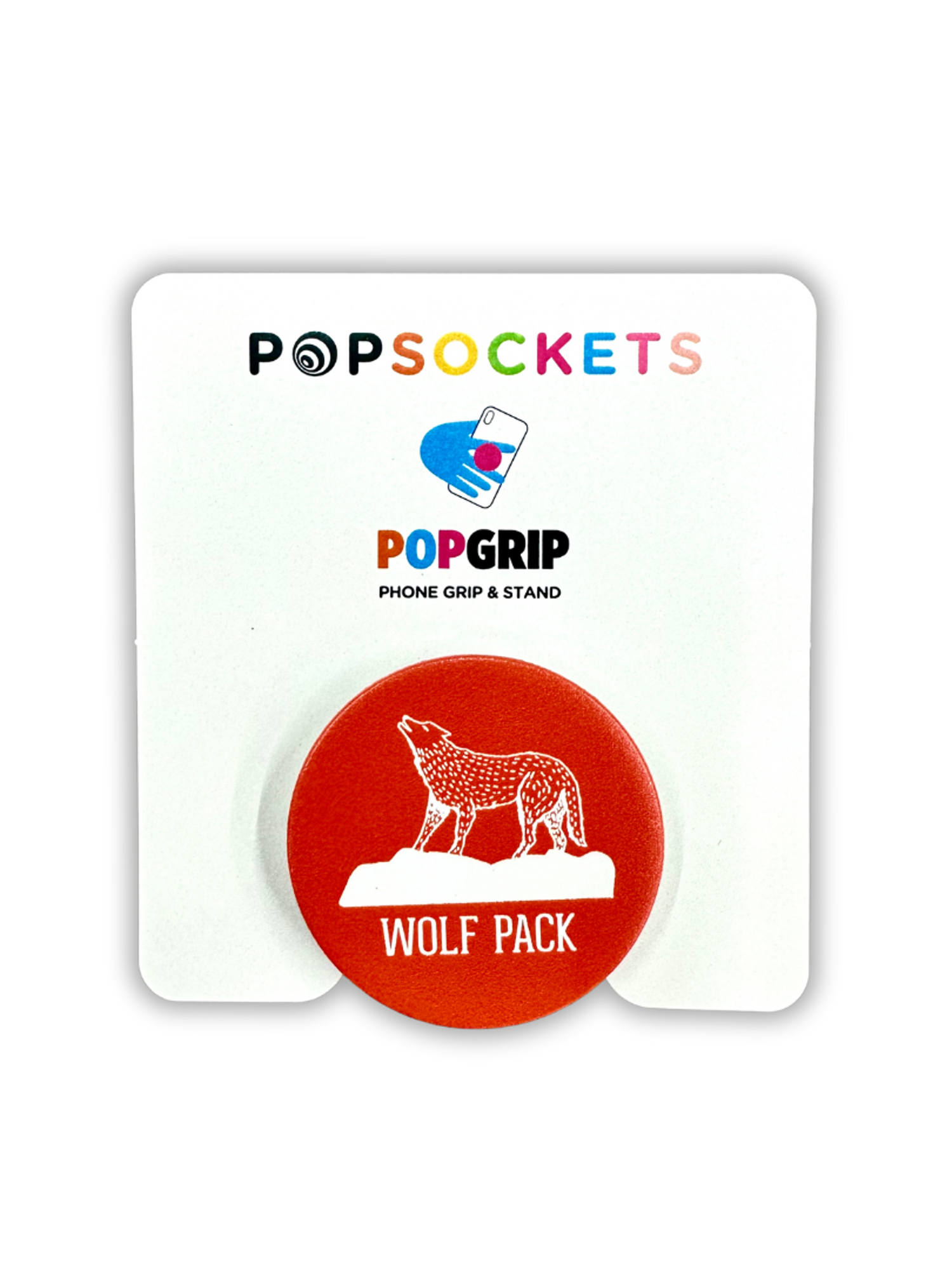 image of: WOLF STATUE GRAPHIC POPSOCKET