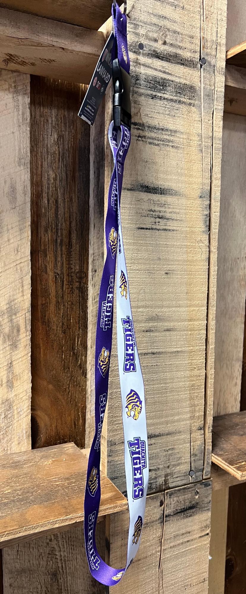 image of: Ouachita Tigers Repeated 1" Lanyard with Detachable Buckle