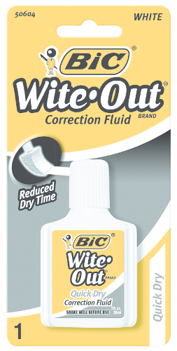 Bic Wite Out Correction Fluid; $2.79