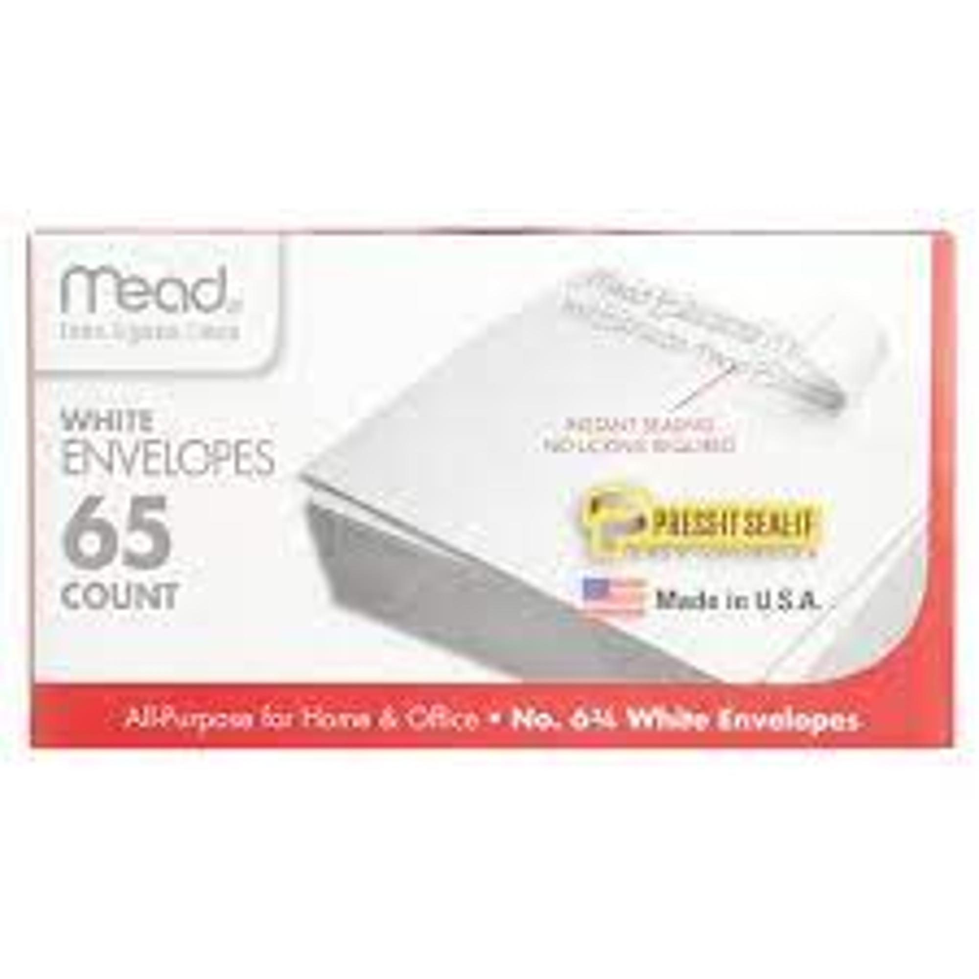 image of: -MEAD PRESS & SEAL ENVELOPES 65 CT