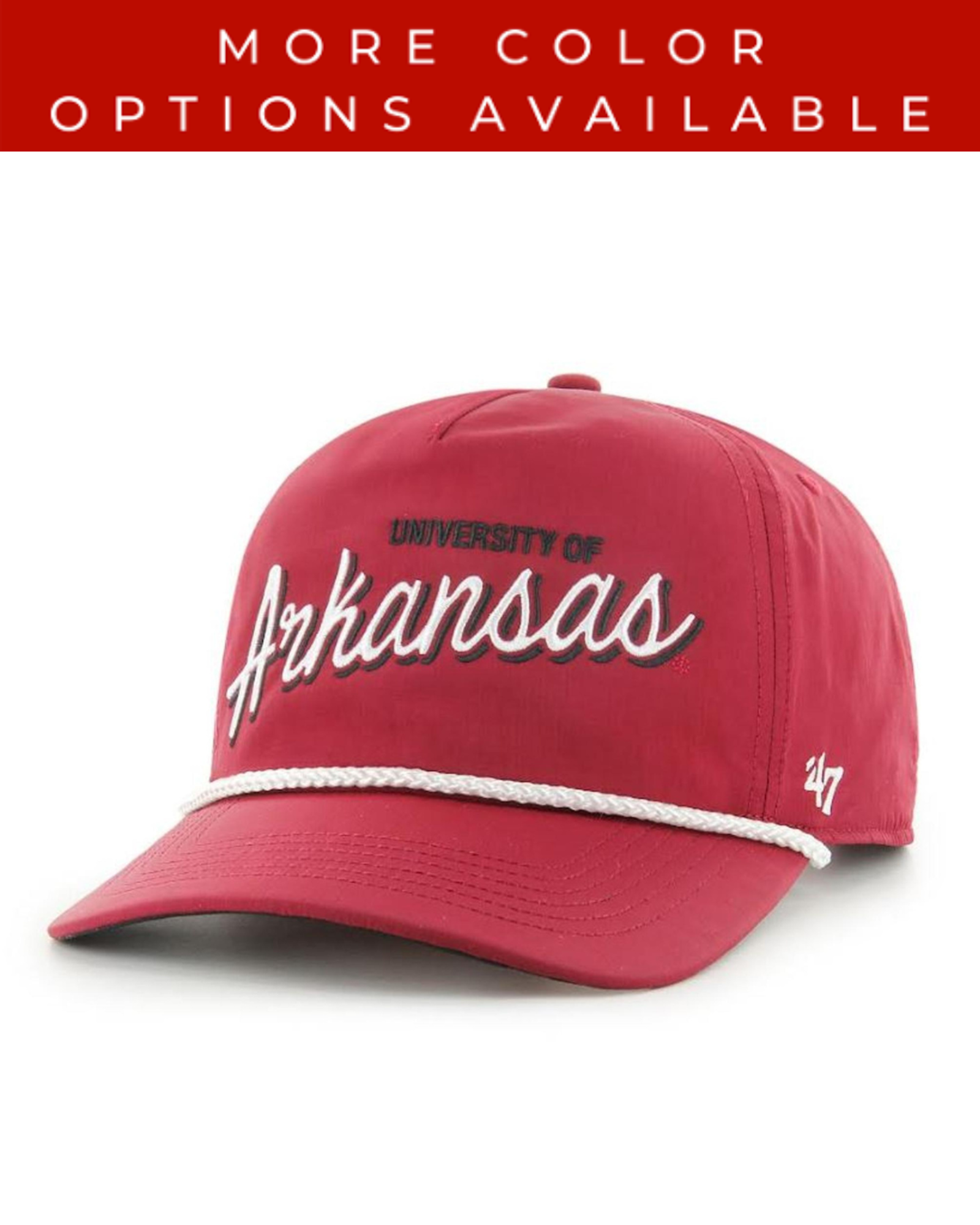 Arkansas Razorbacks '47 Fairway Hitch Rope Hat; $38.00