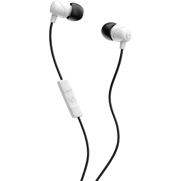 EARBUDS SKULLCANDY JIB W/MIC  White/Black; $9.99