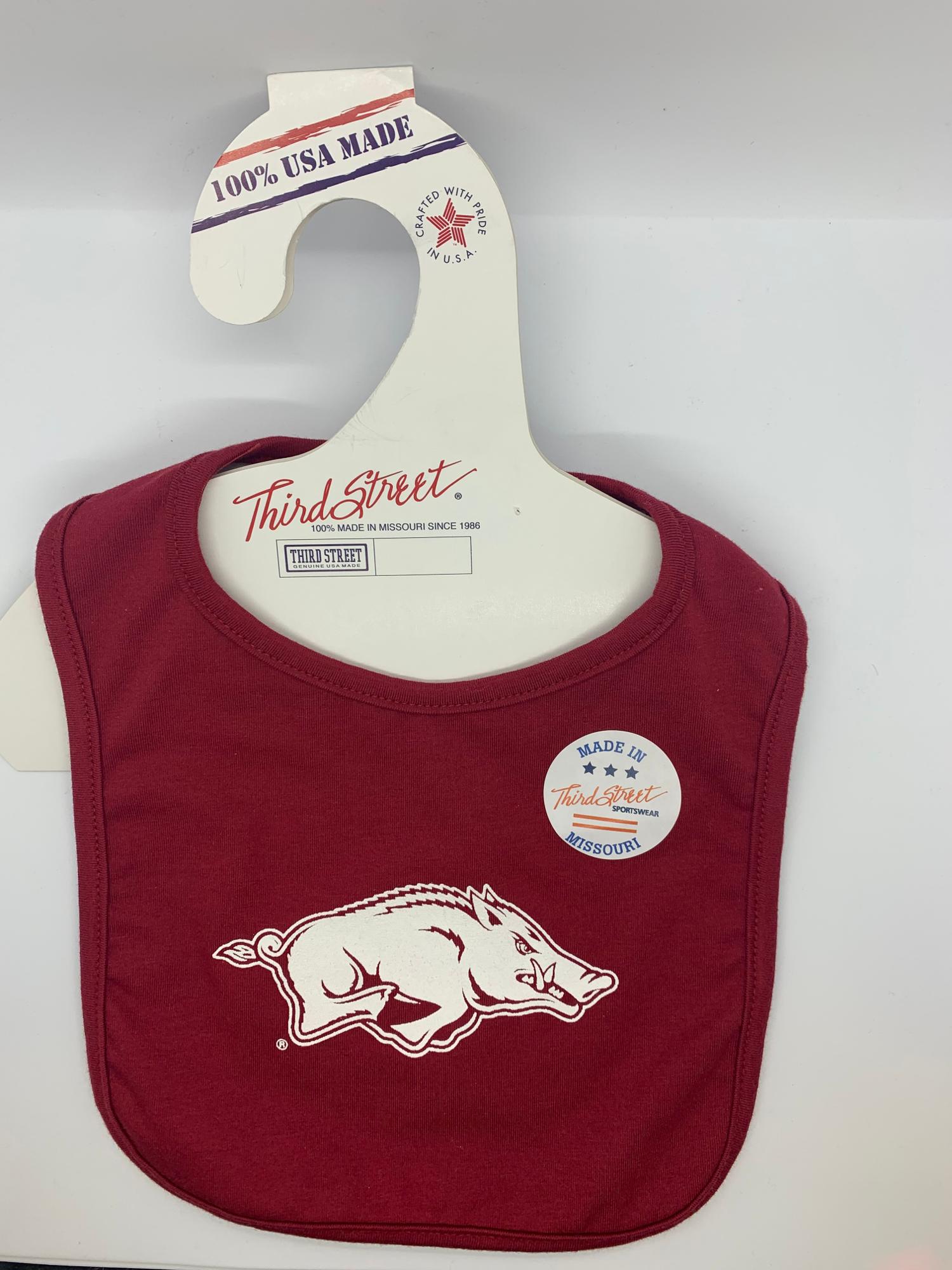 image of: Arkansas Razorbacks Third Street Sportswear Running Hog Bib - Red