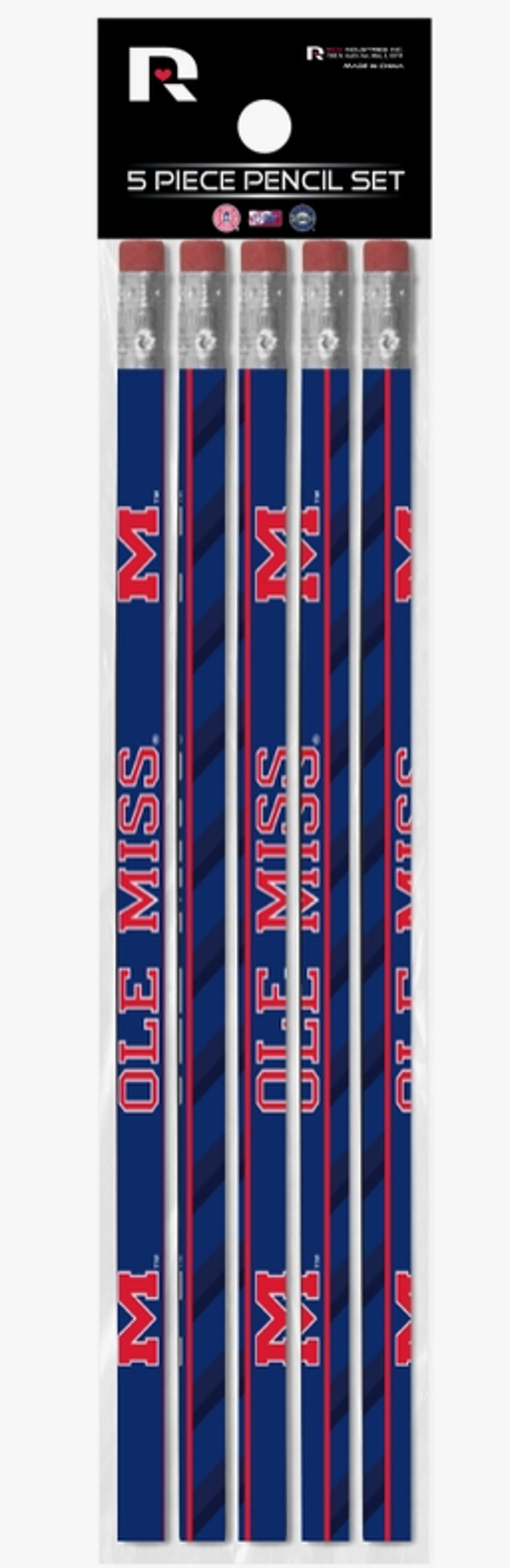 image of: Ole Miss Rebels 5-Pack Pencils