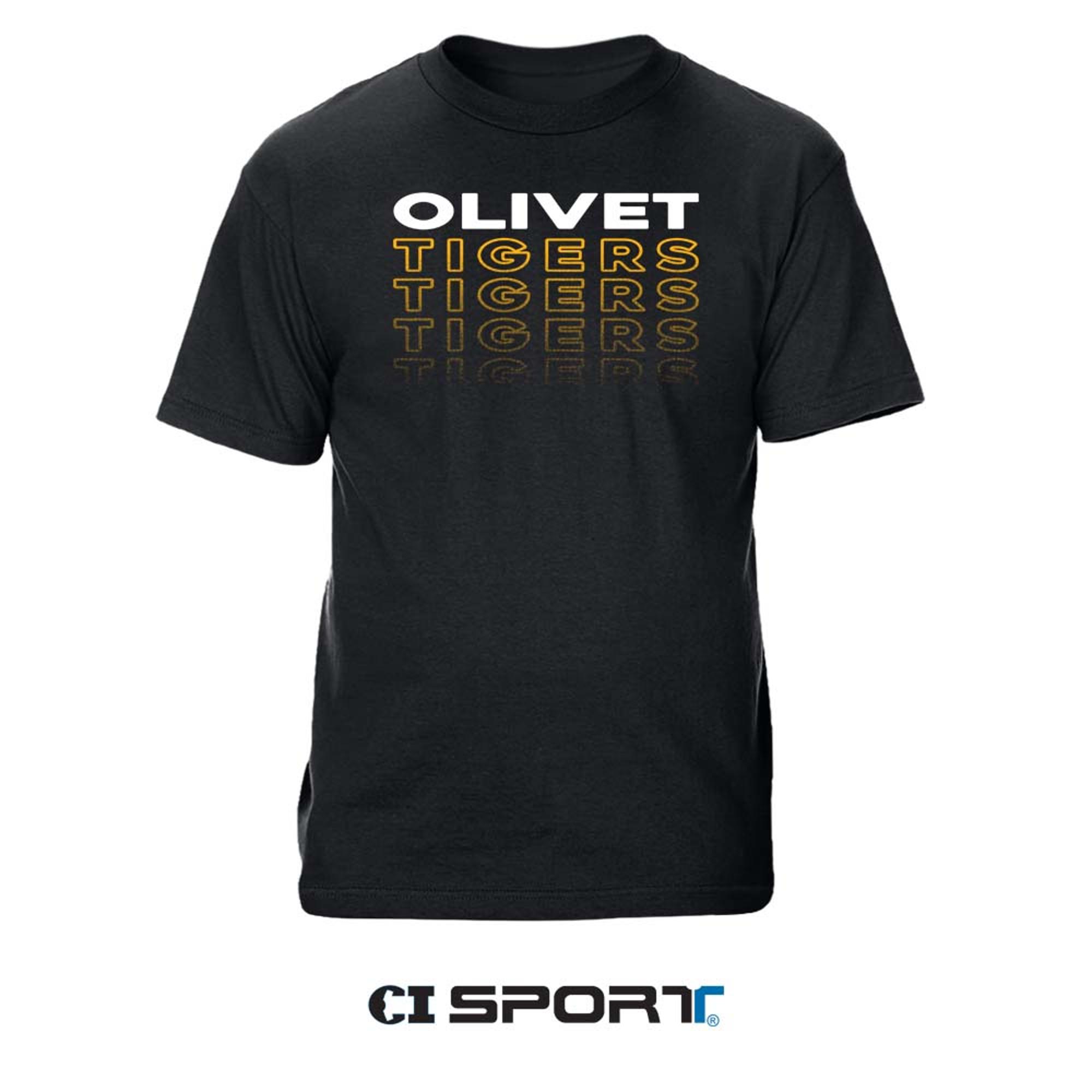 Product image 1 of 3 for Olivet Nazarene Tigers Repeat Short Sleeve Tee, Black