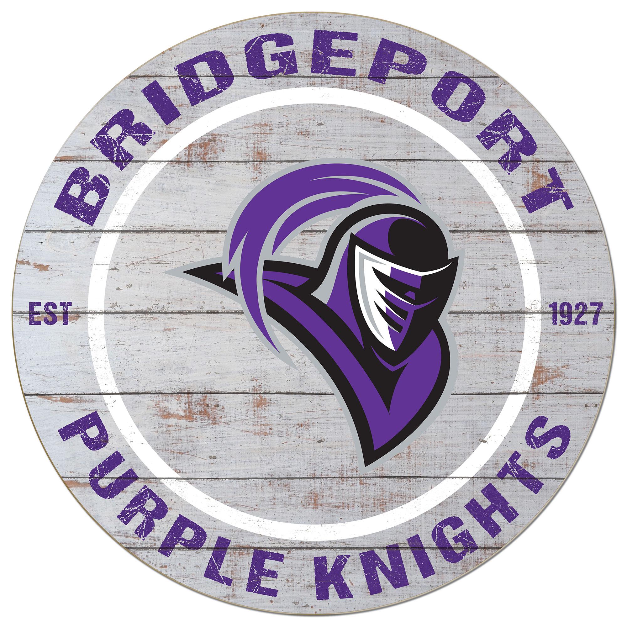 Bridgeport Purple Knights 20x20 Weathered Circle University of Bridgeport