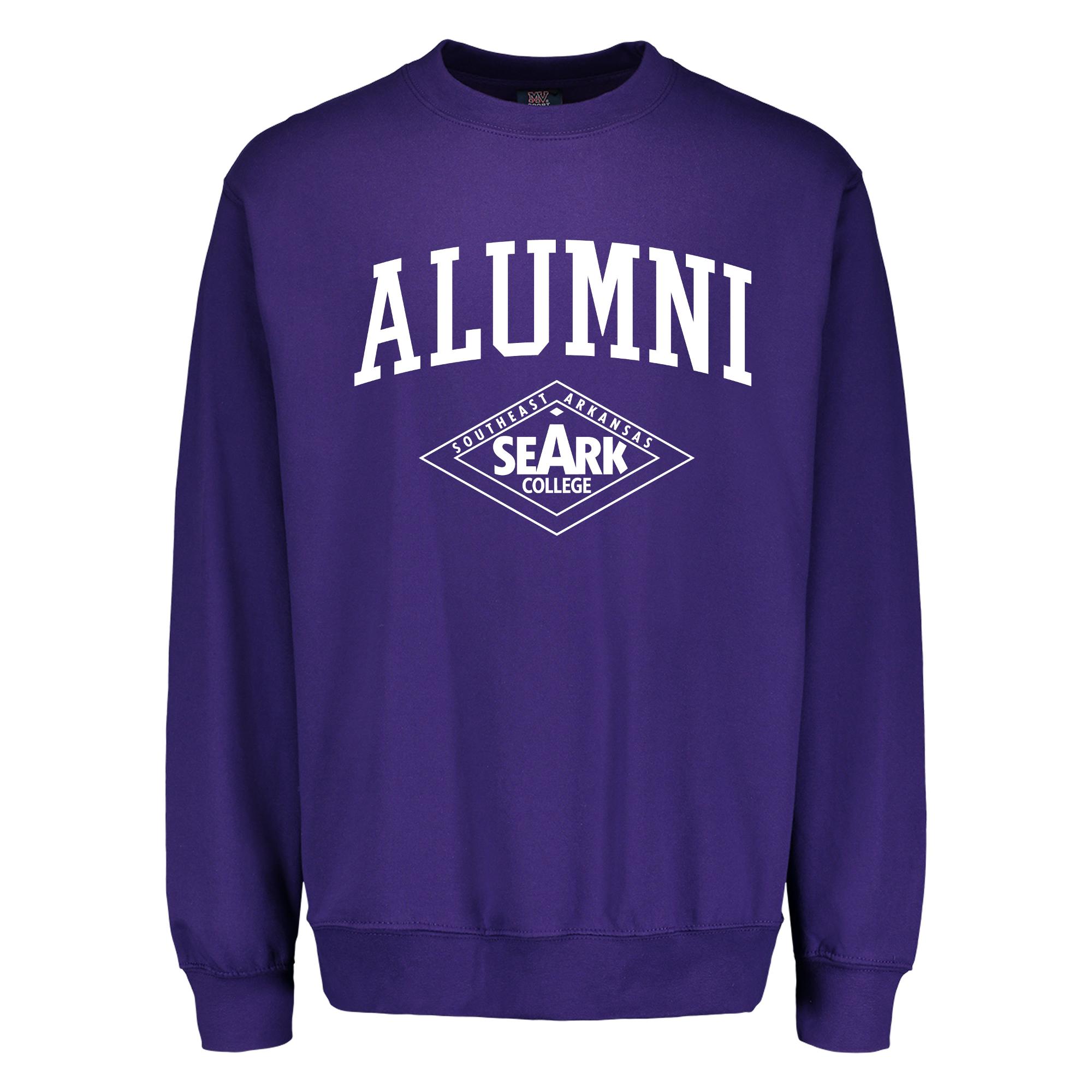 Product image 1 of 1 for Southeast Arkansas College Alumni Fundamental Crewneck Sweatshirt, Athletic Purple