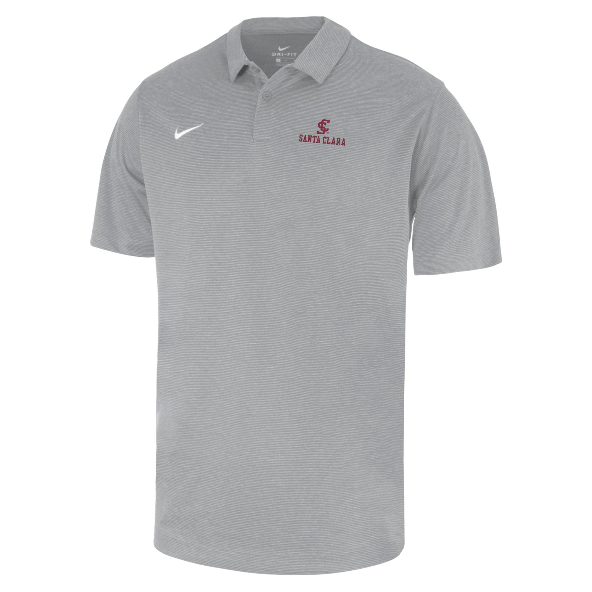 image of: Santa Clara Broncos Nike Men's Heather Polo, Flat Silver