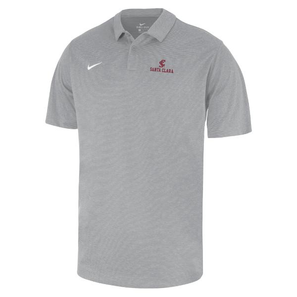 Santa Clara Broncos Nike Men's Heather Polo, Flat Silver; $75.00