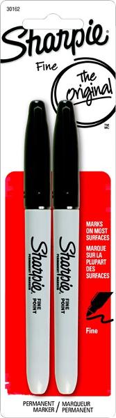 Sharpie Fine Point Marker Black 2 Count; $4.09