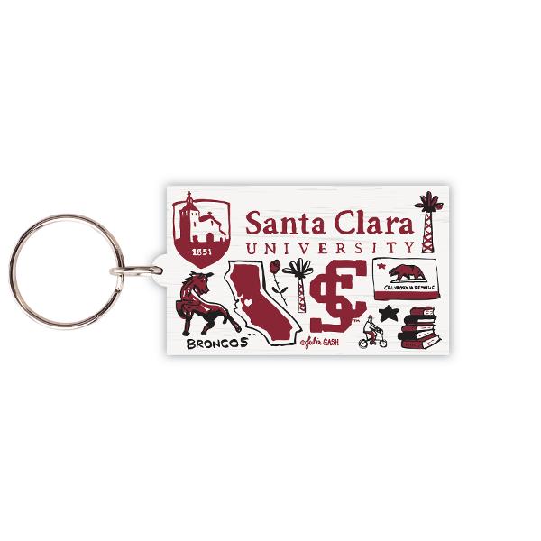 Santa Clara University Julia Gash Recycled Wood Keychain; $11.98