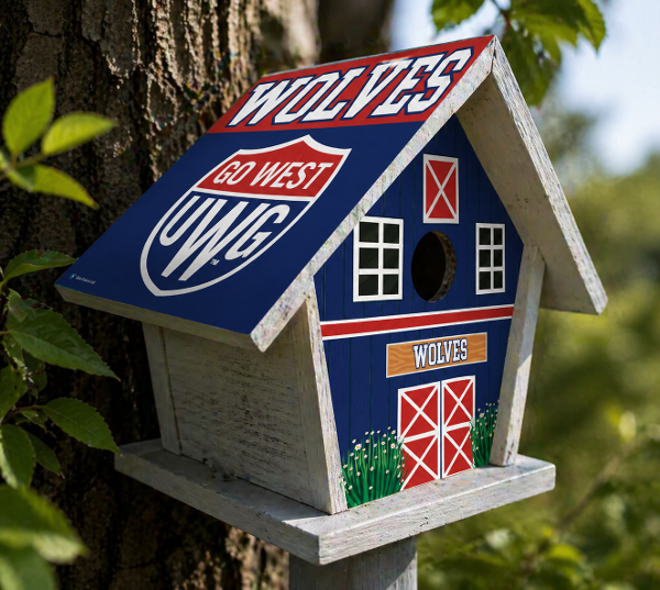 UWG BAILEY WOODEN BIRDHOUSE; $39.99
