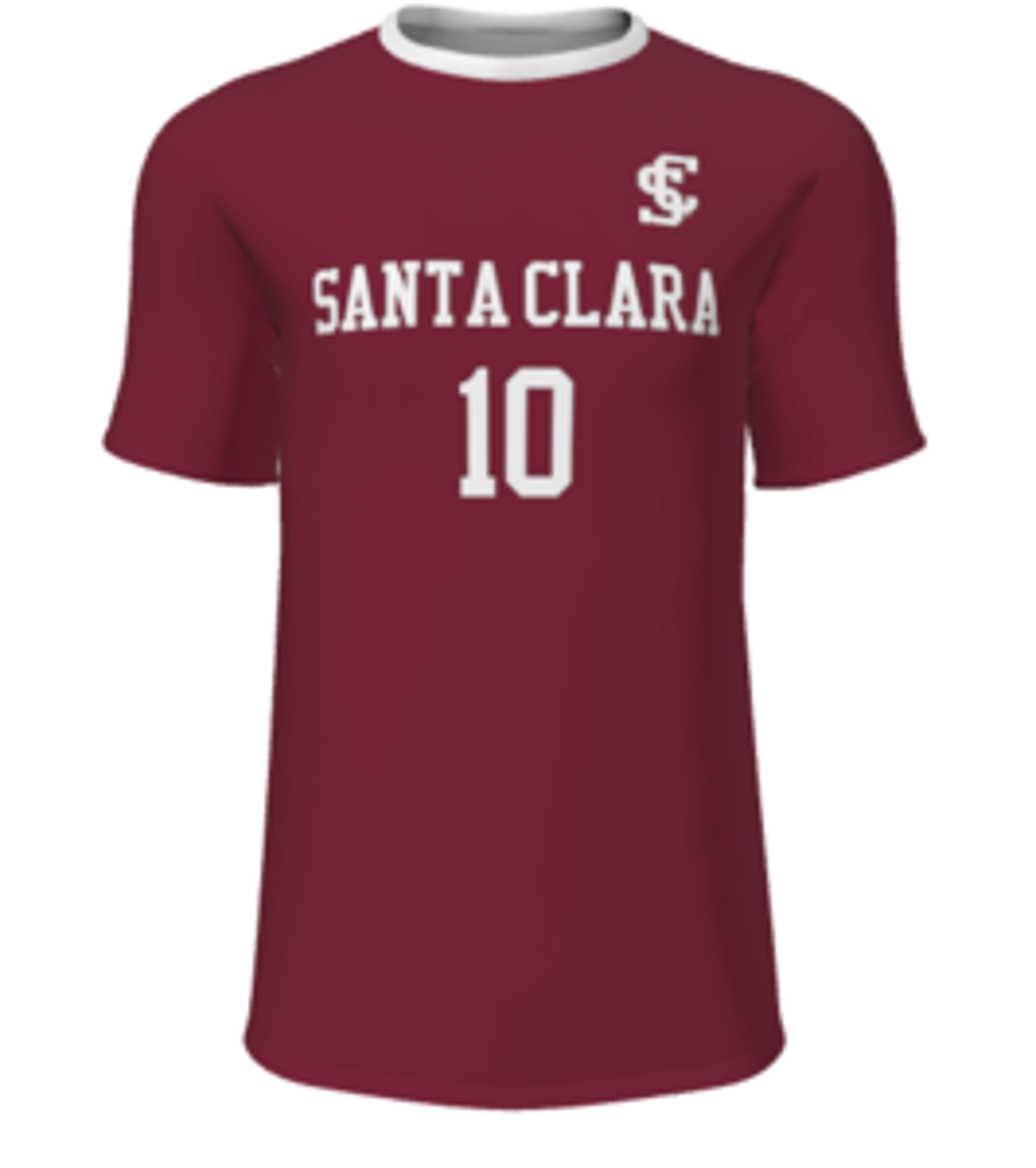 Product image 1 of 1 for Santa Clara Broncos Soccer Jersey, Maroon