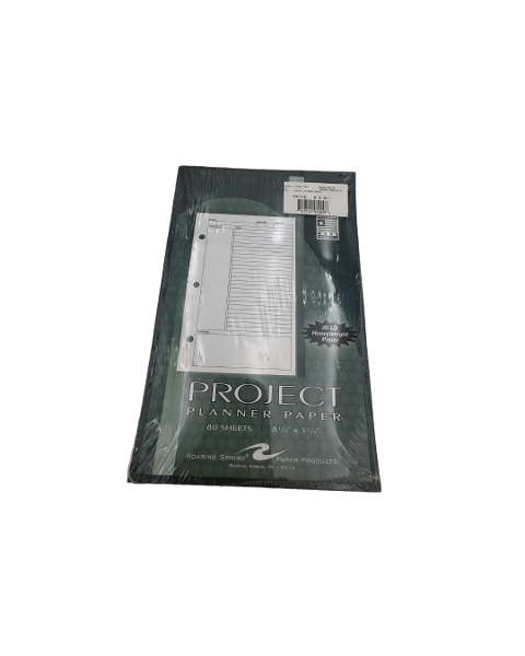 PROJECT PLANNER PAPER; $2.50