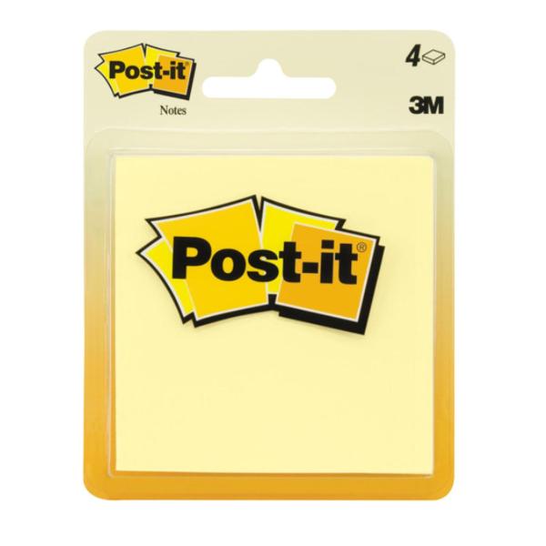 Post-It 3in x 3in Sticky Notes, 4 Pack; $5.98