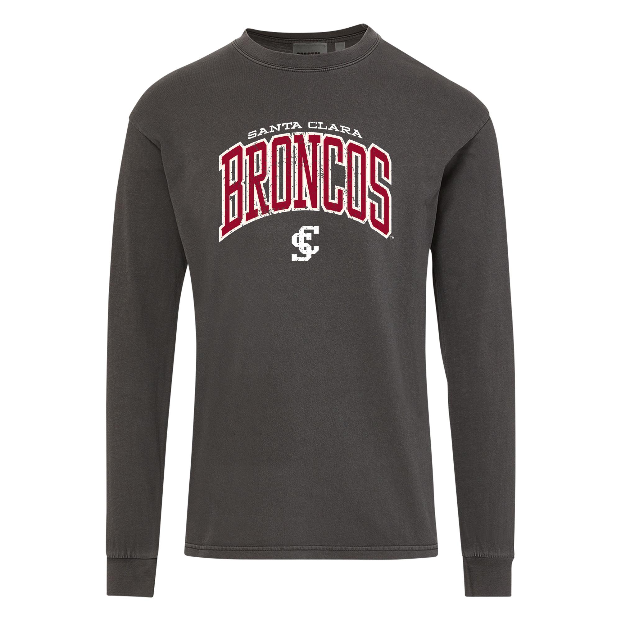 image of: Santa Clara Broncos Coastal Color Long Sleeve Tee, Black Caviar
