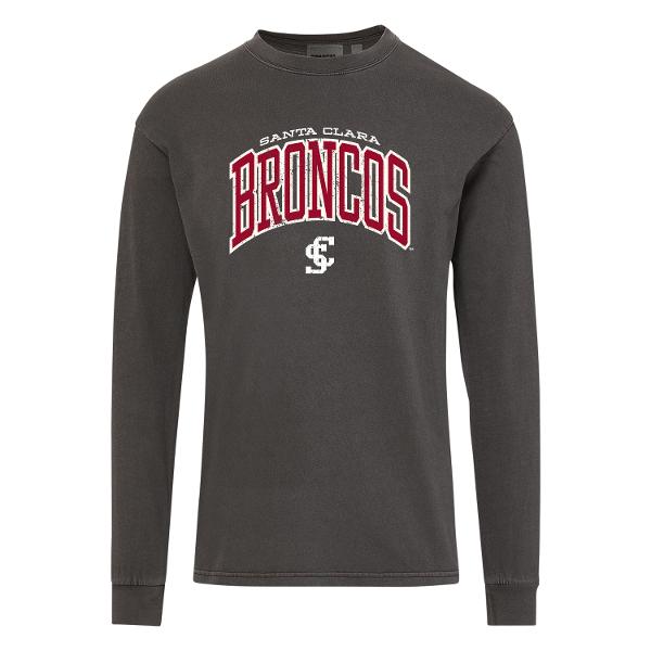 Santa Clara Broncos Coastal Color Long Sleeve Tee, Black Caviar; $34.98