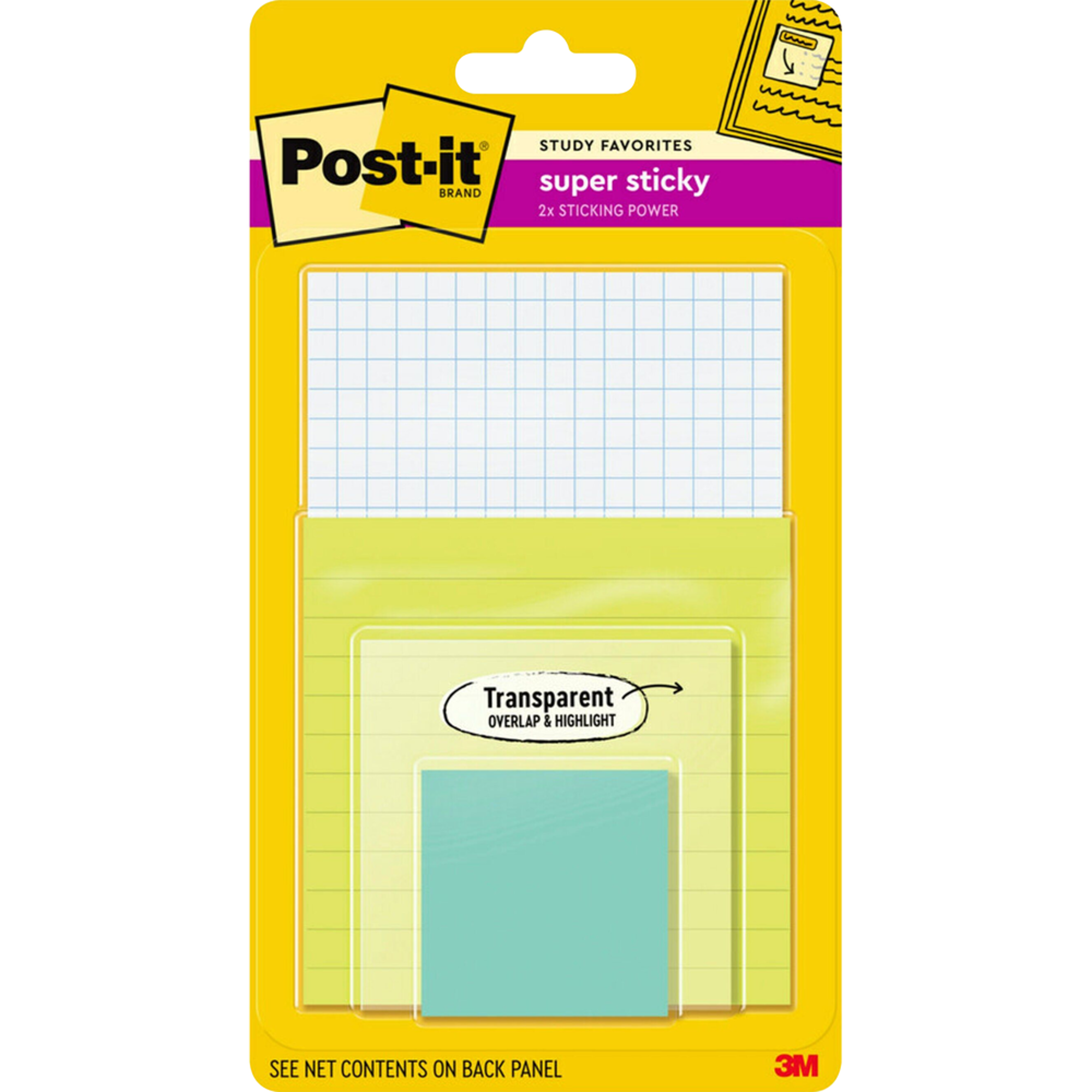 Product image 1 of 1 for Post-it Study Pack - Multi Multi 4Pk
