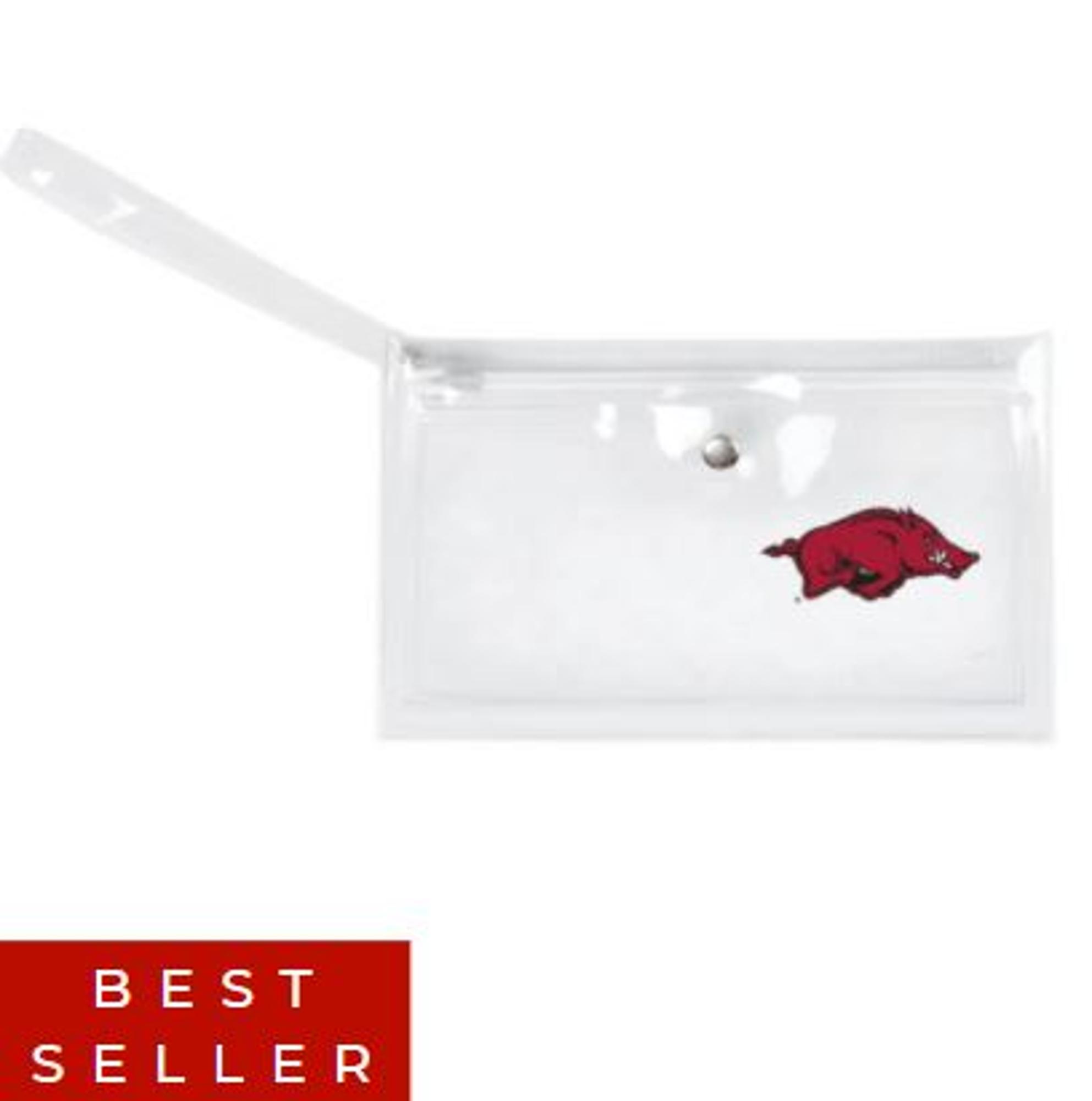 image of: Arkansas Razorbacks Clear Ticket Wristlet Purse