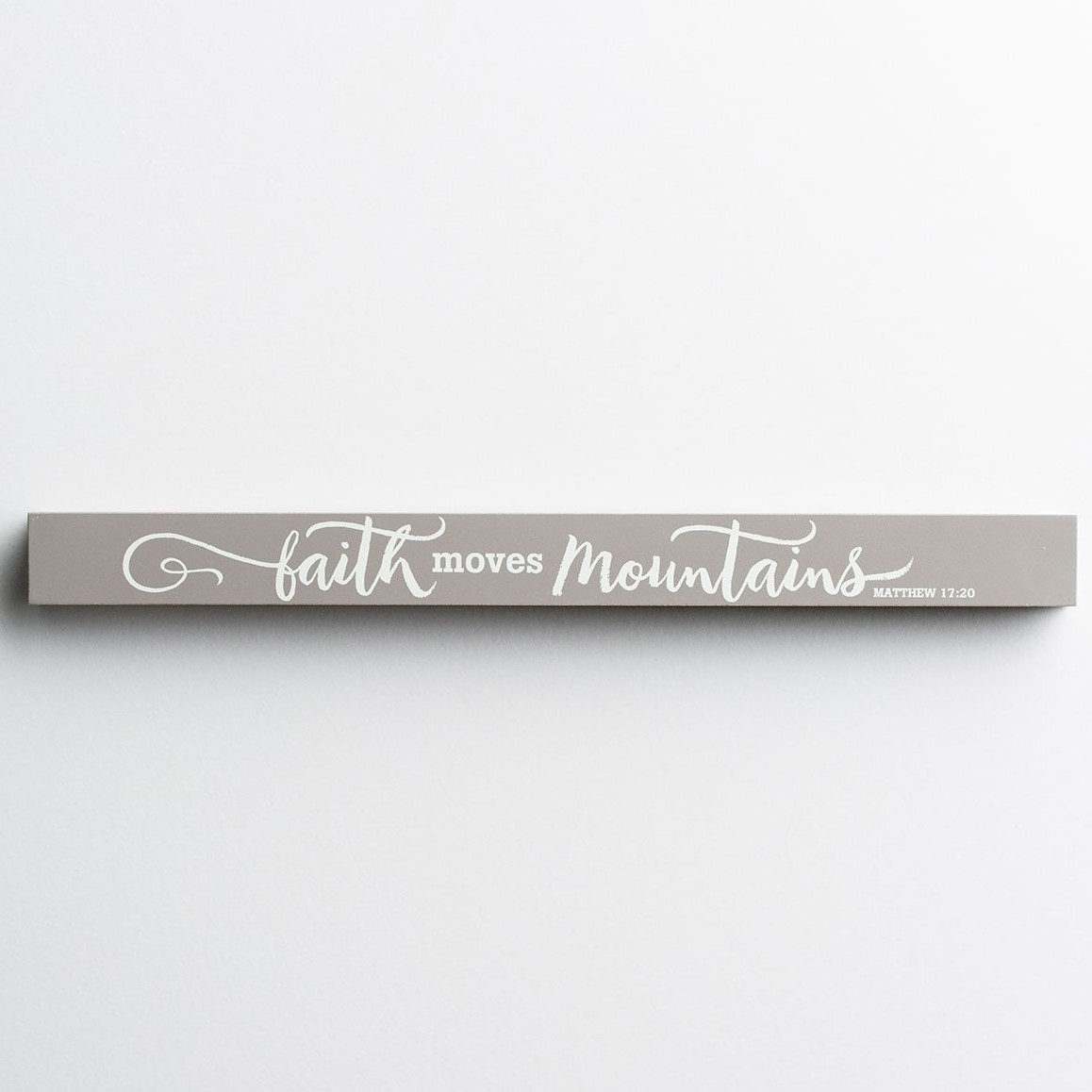 image of: DaySpring Faith Moves Mountains - Long Wooden Block