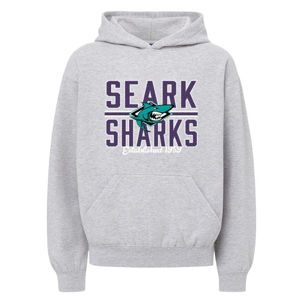 Southeast Arkansas College Youth SEARK Sharks Hoodie, Heather Gray; $34.98