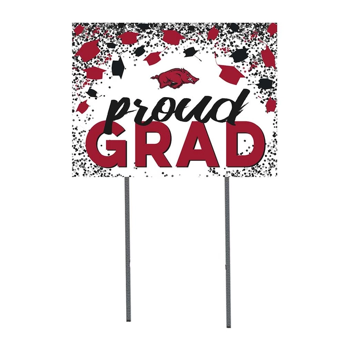 Product image 1 of 1 for Arkansas Razorbacks Lawn Sign Grad Confetti