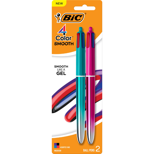 BIC 4 COLOR SMOOTH GRADIENT 2PK; $11.30