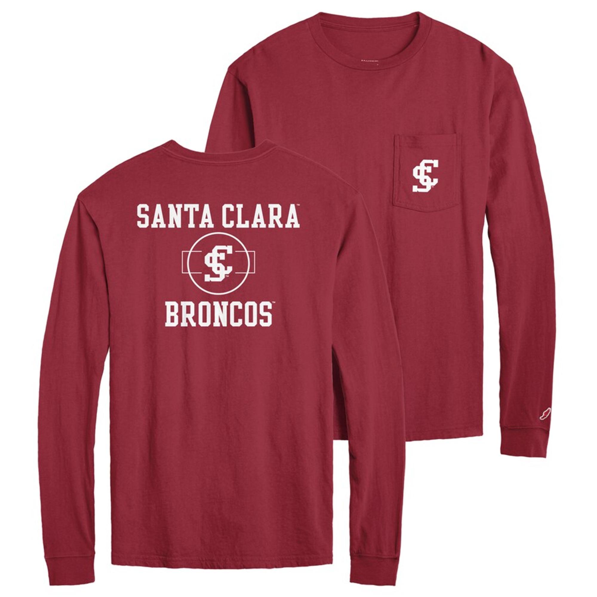 image of: Santa Clara Broncos Pocket Long Sleeve Tee, Red