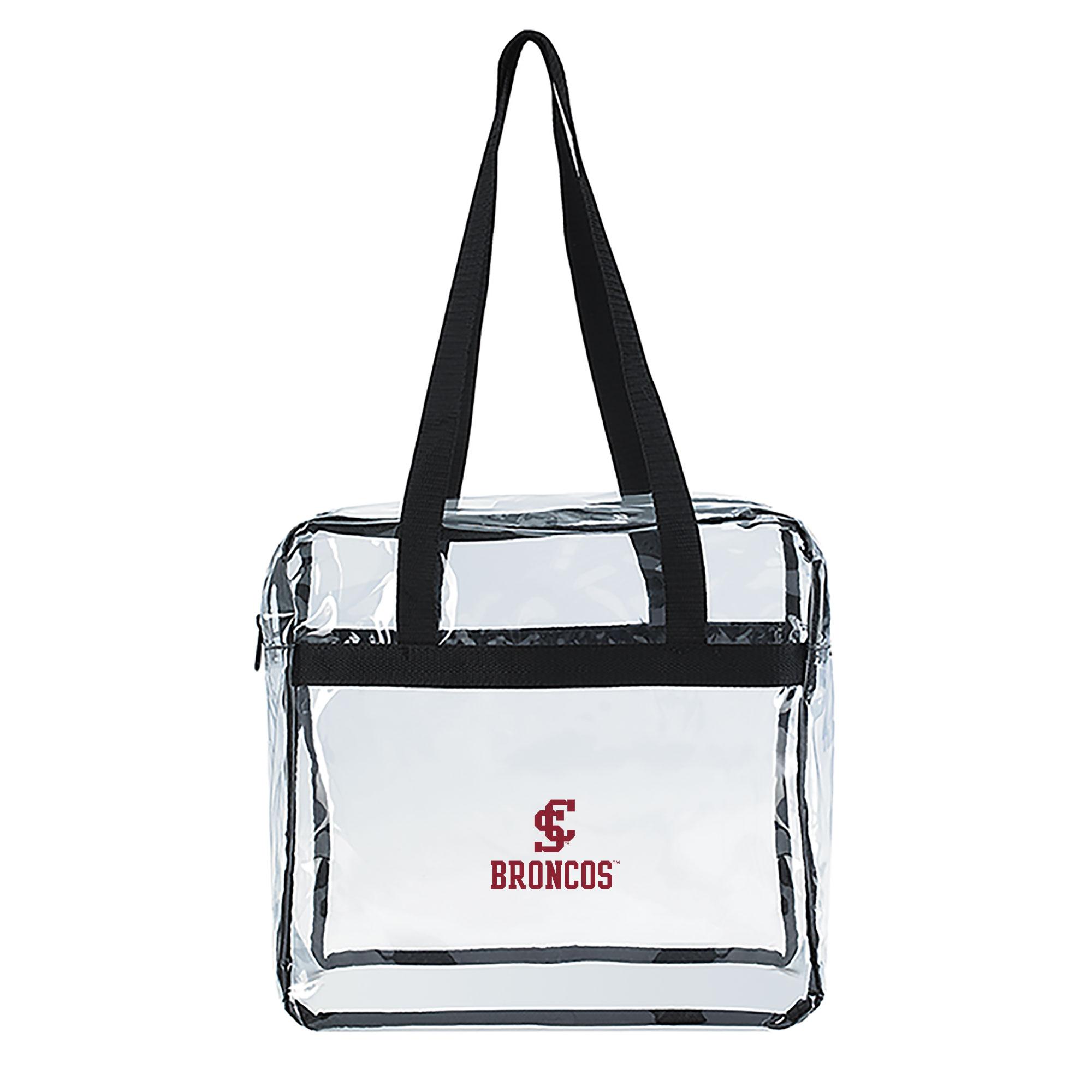 image of: Santa Clara Broncos Clear Game Zippered Tote, Black