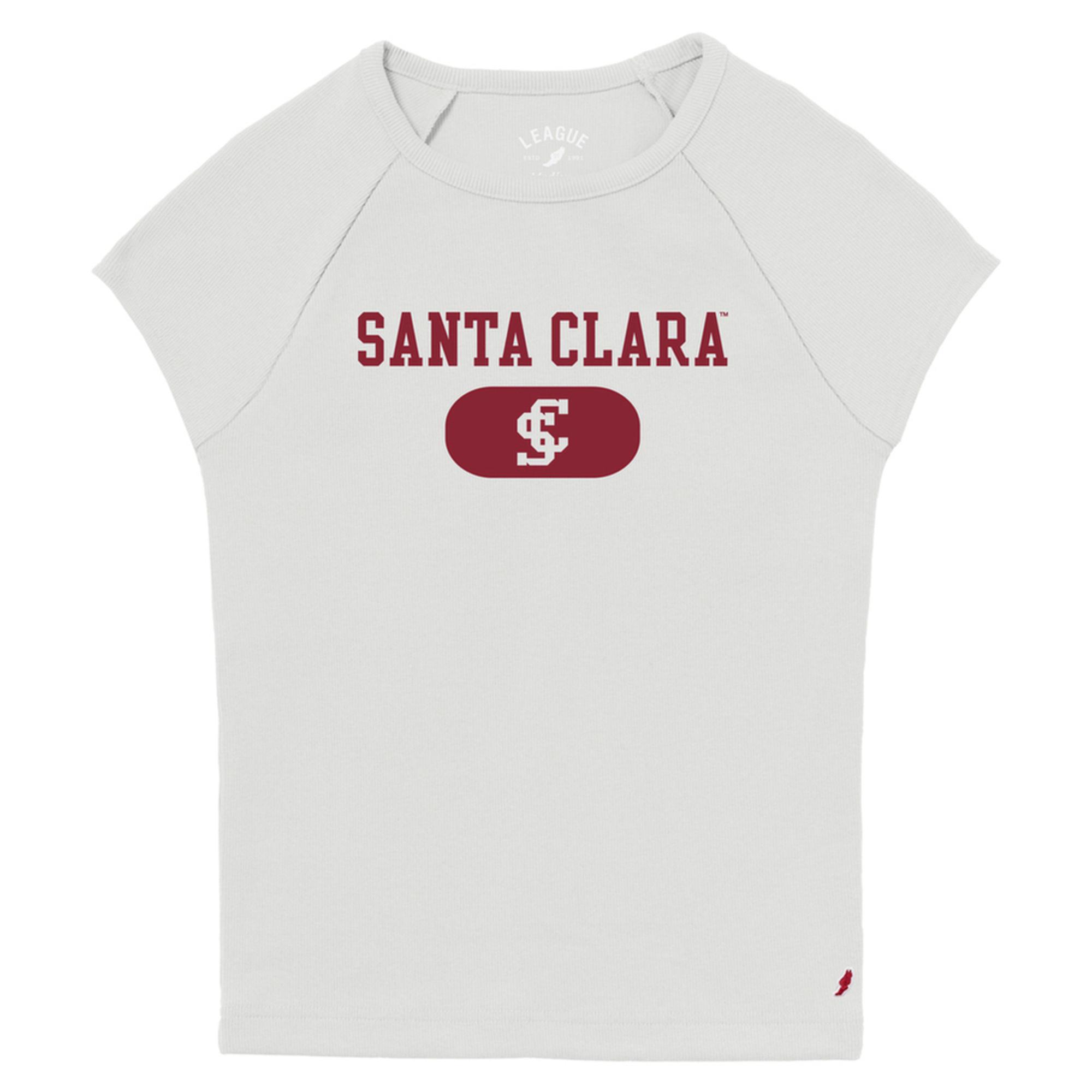 image of: Santa Clara Broncos Women's Retro Rib Baby Tee, Sno White
