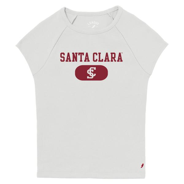 Santa Clara Broncos Women's Retro Rib Baby Tee, Sno White; $44.98