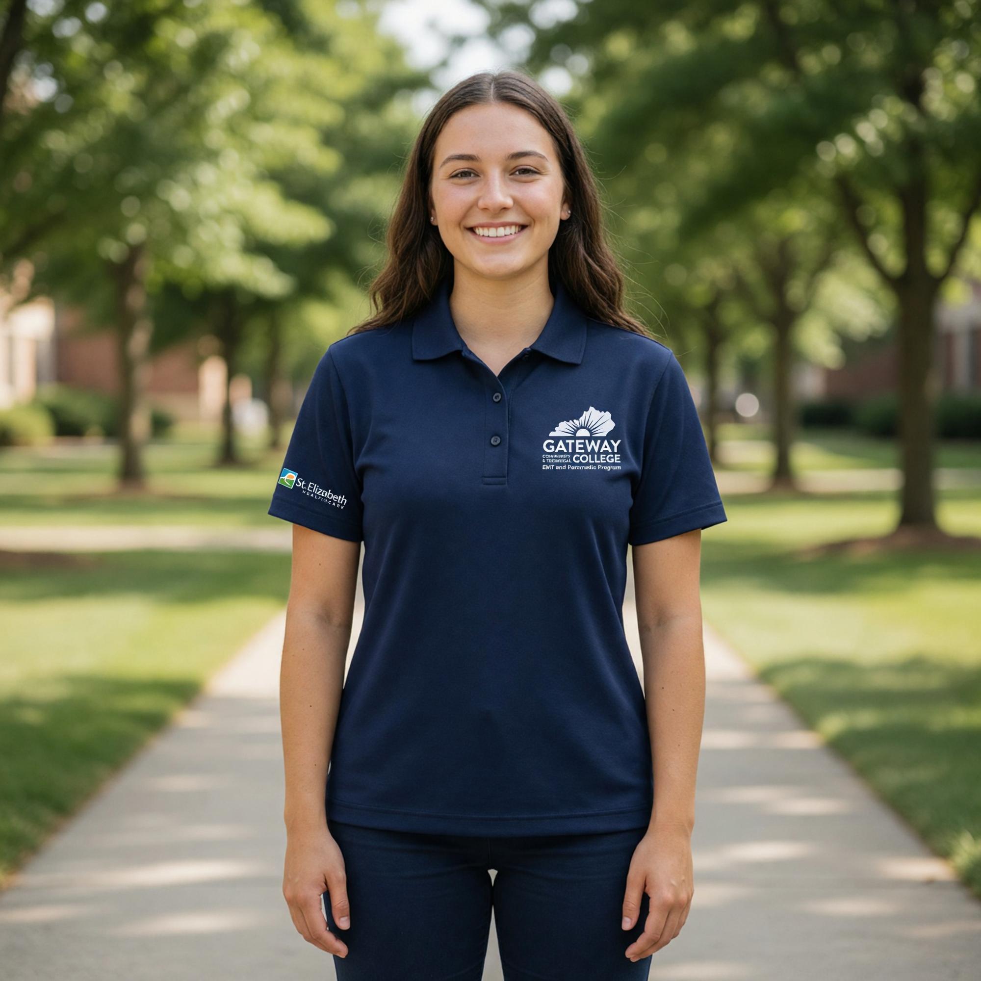 Product image 1 of 2 for Women's EMS Navy Polo Shirt
