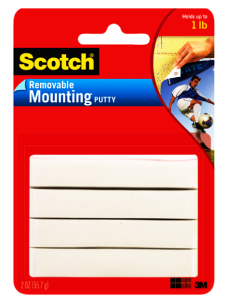 Scotch 2oz Removable Mounting Putty, White; $2.09