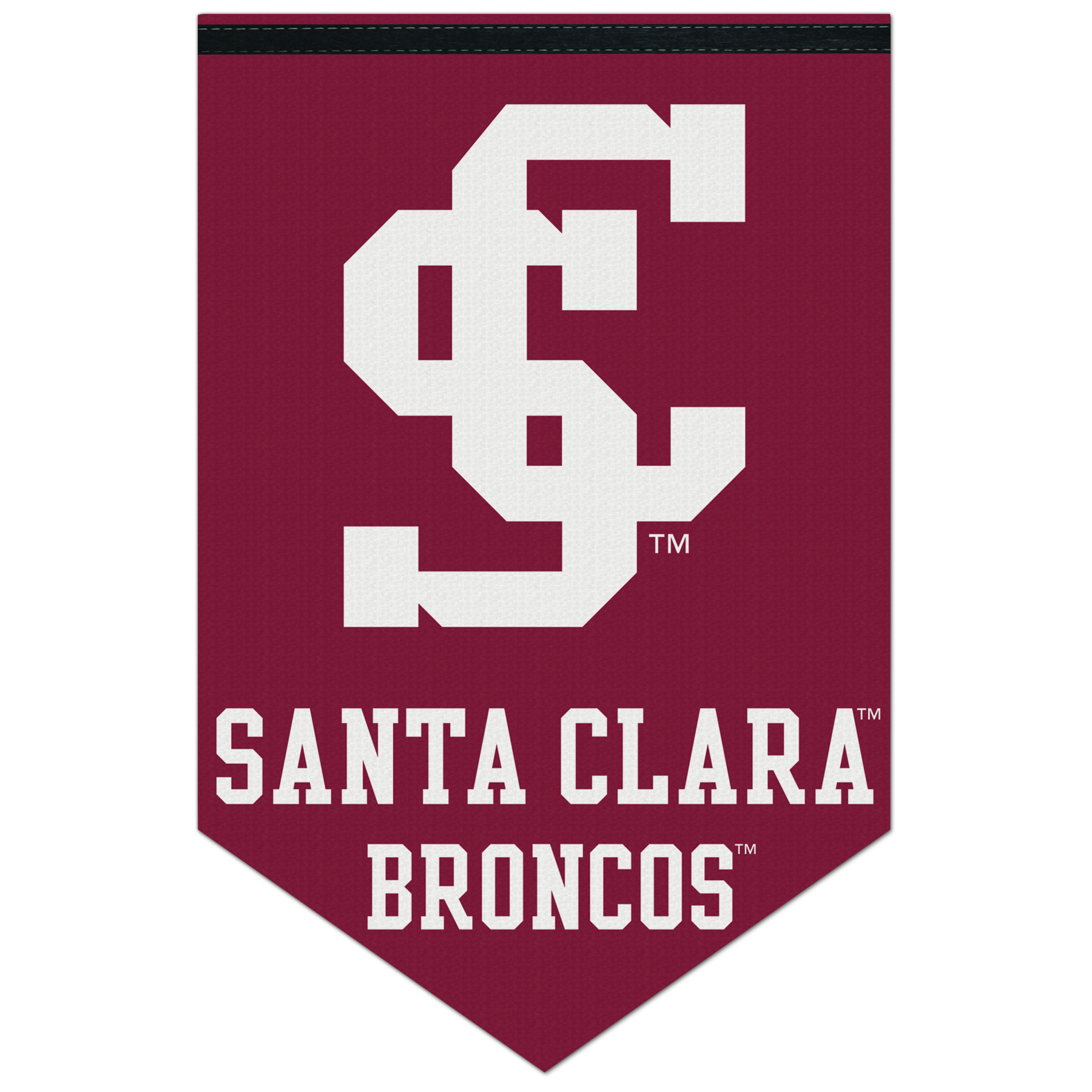 image of: Santa Clara Broncos 17in x 26in Vertical Pennant