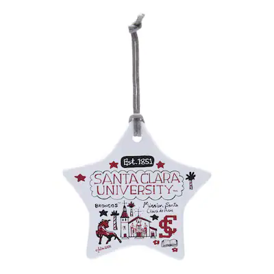image of: Santa Clara University Julia Gash Star Ornament, White