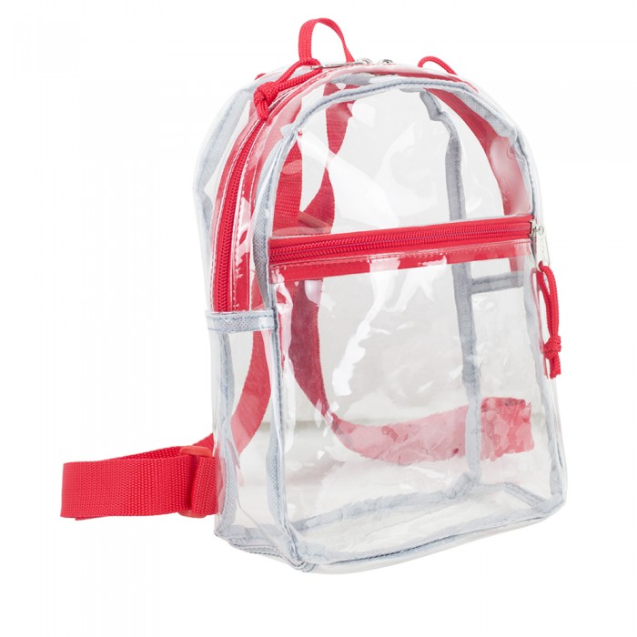 image of: Clear Game Day Mini Backpack Bag Red