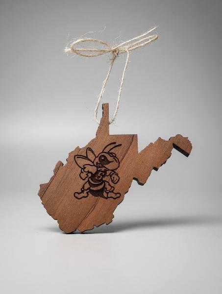 ORNAMENT - BEAR WOOD WV "Mascot"; $16.00