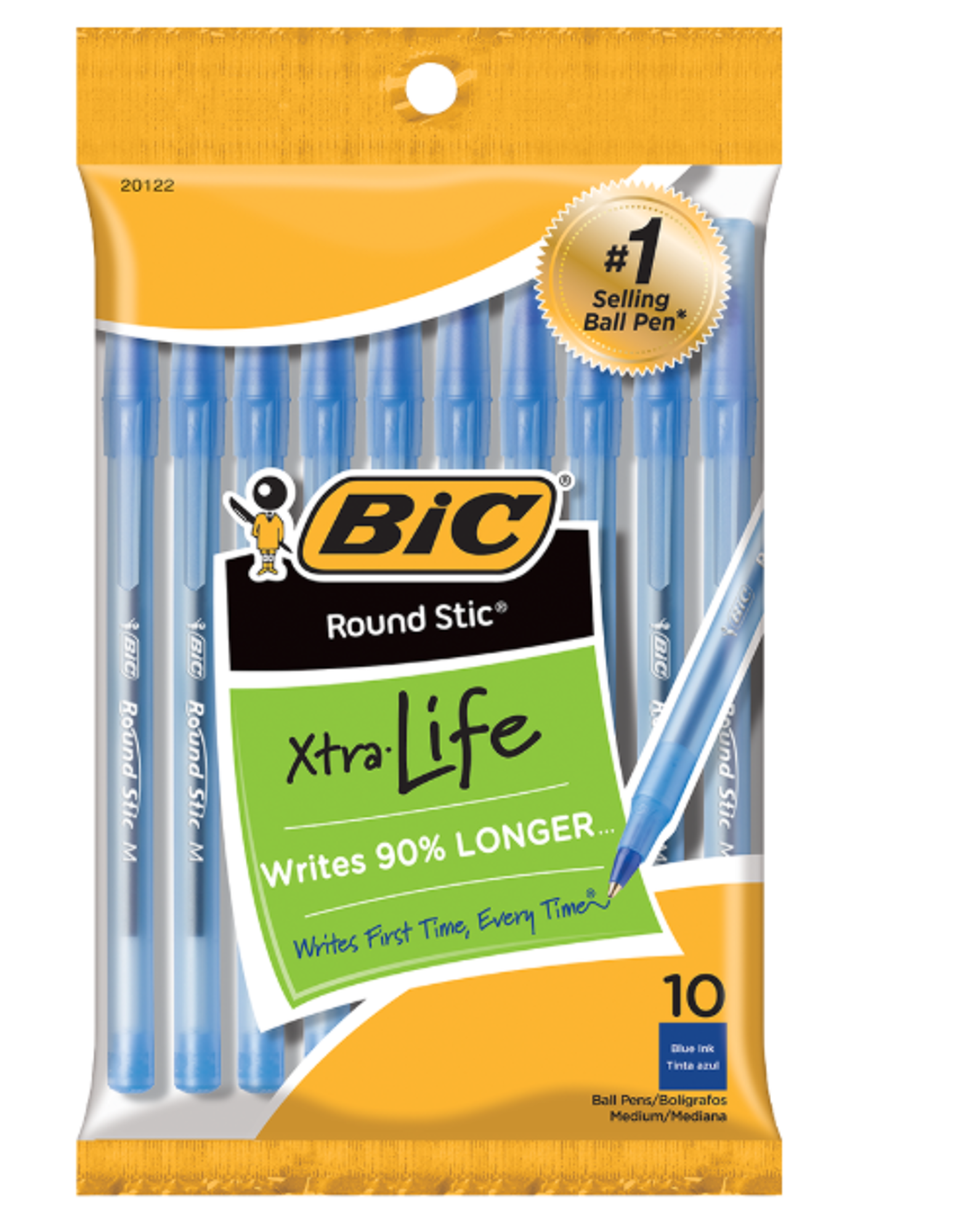 Product image 1 of 1 for BIC Round Stic Xtra Life Ballpoint Pen - Blue 10Pk