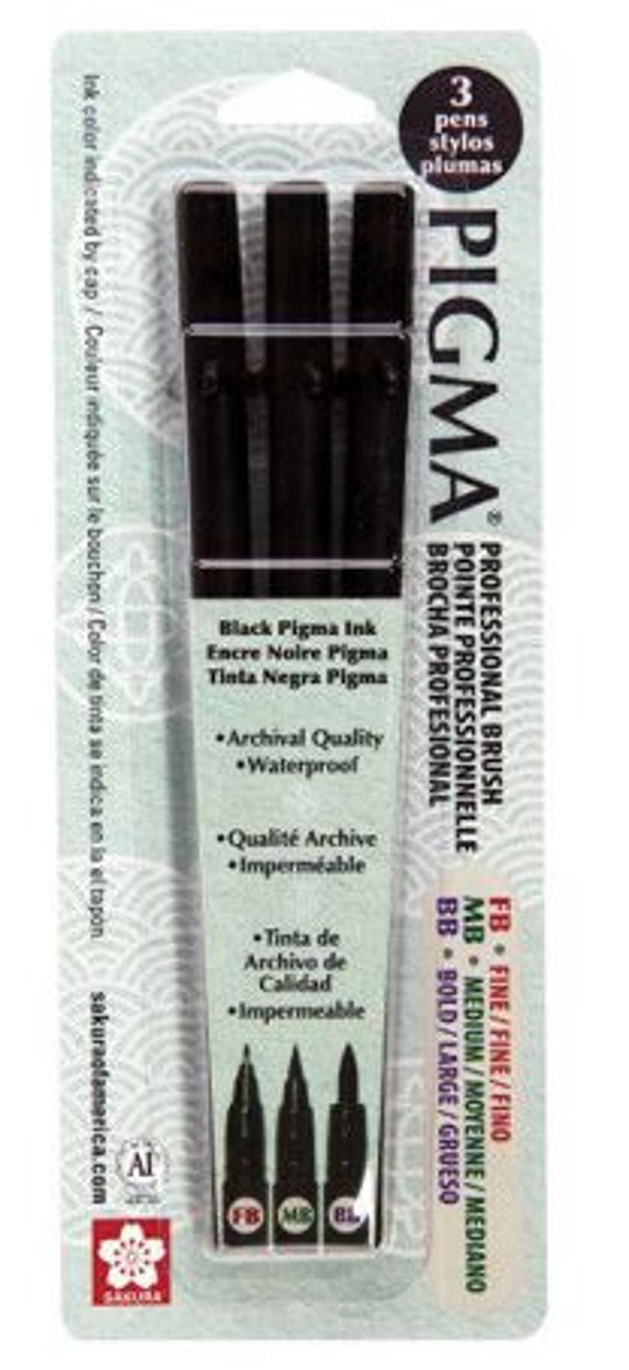image of: Pigma Brush Marker Set/3