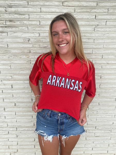 Arkansas Razorbacks Red Sideline Tee; $36.99