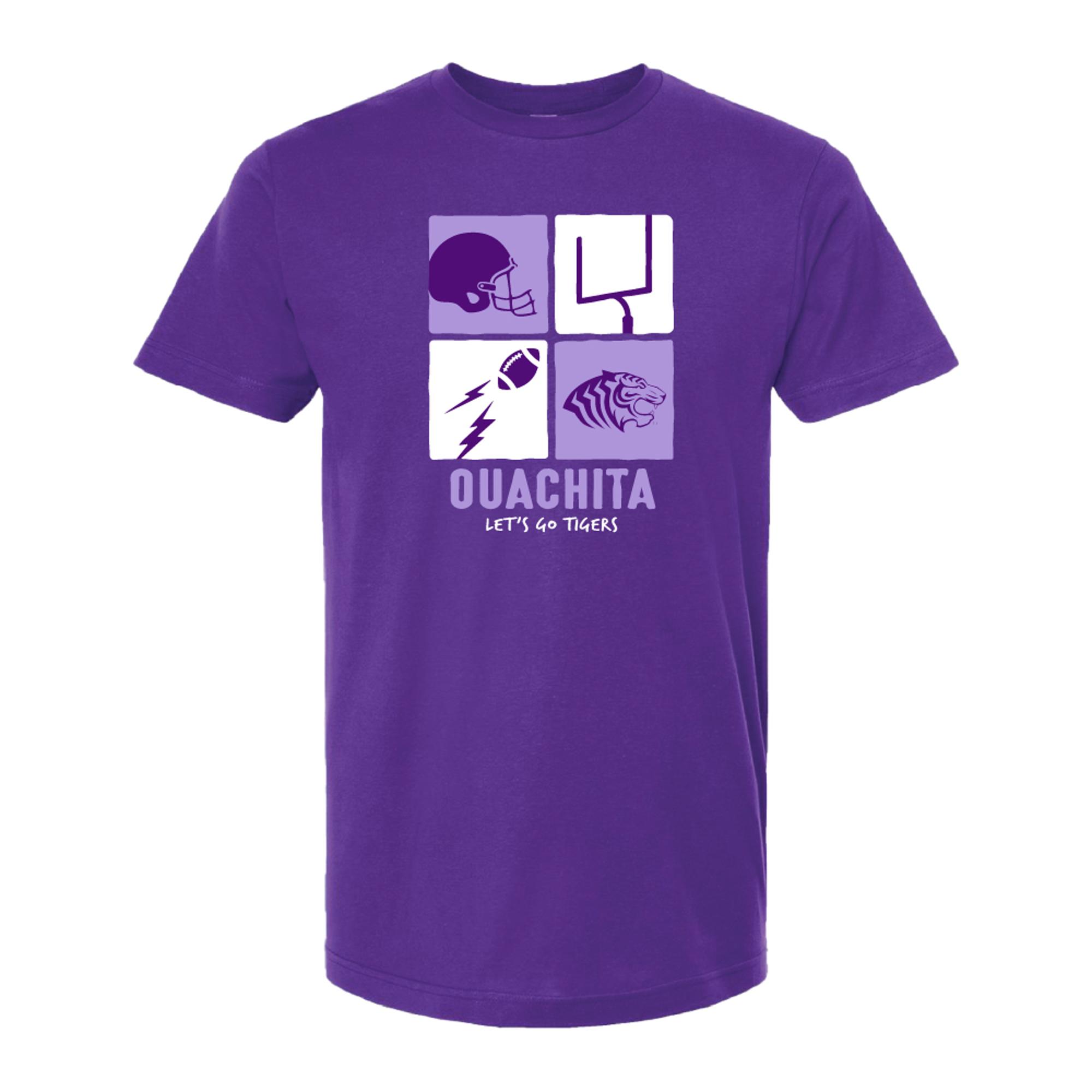 Product image 2 of 2 for Ouachita Football Four Square Essential Short Sleeve Tee