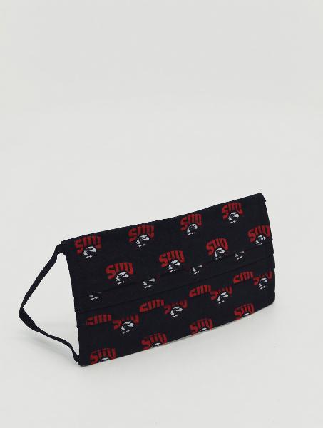L2 FACEMASK GRAPHITE W/ REPEATING LOGO; $4.00
