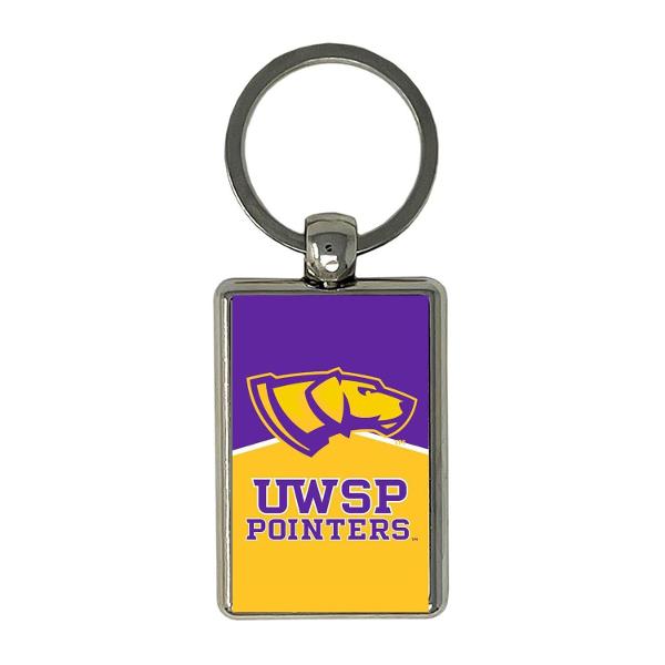 UWSP Metal Rectangle Key Tag; $13.98