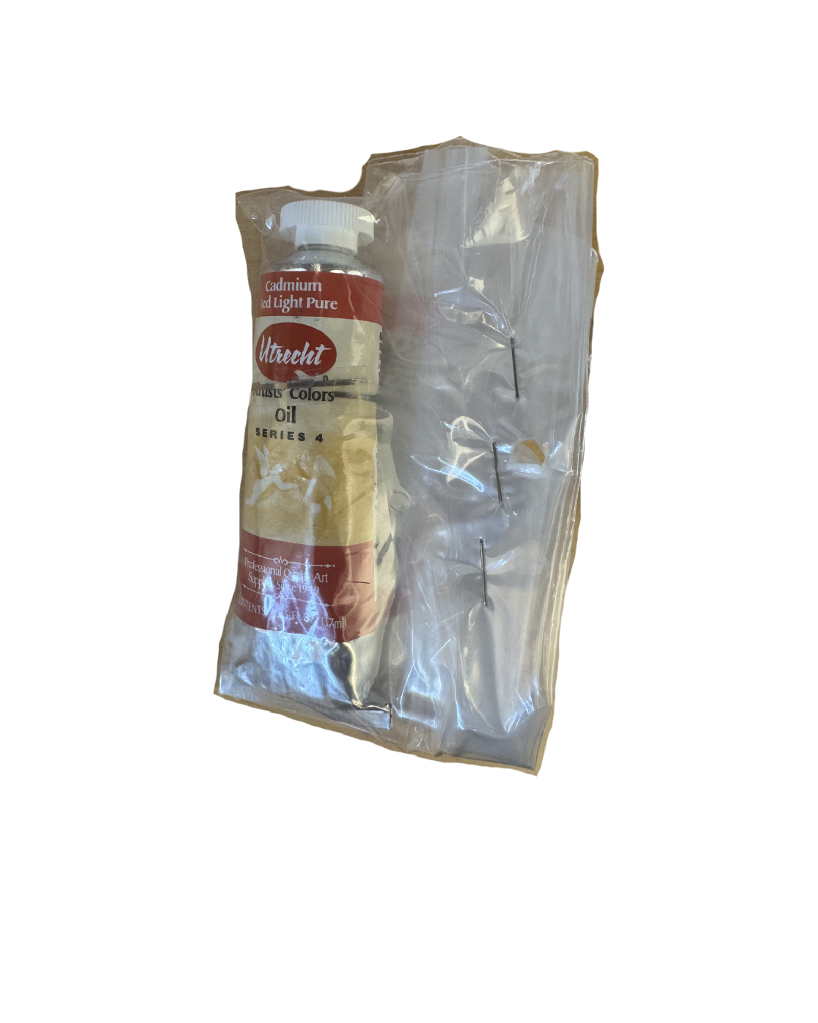 image of: UTRECHT OIL PAINT/CADIUM RED LIGHT