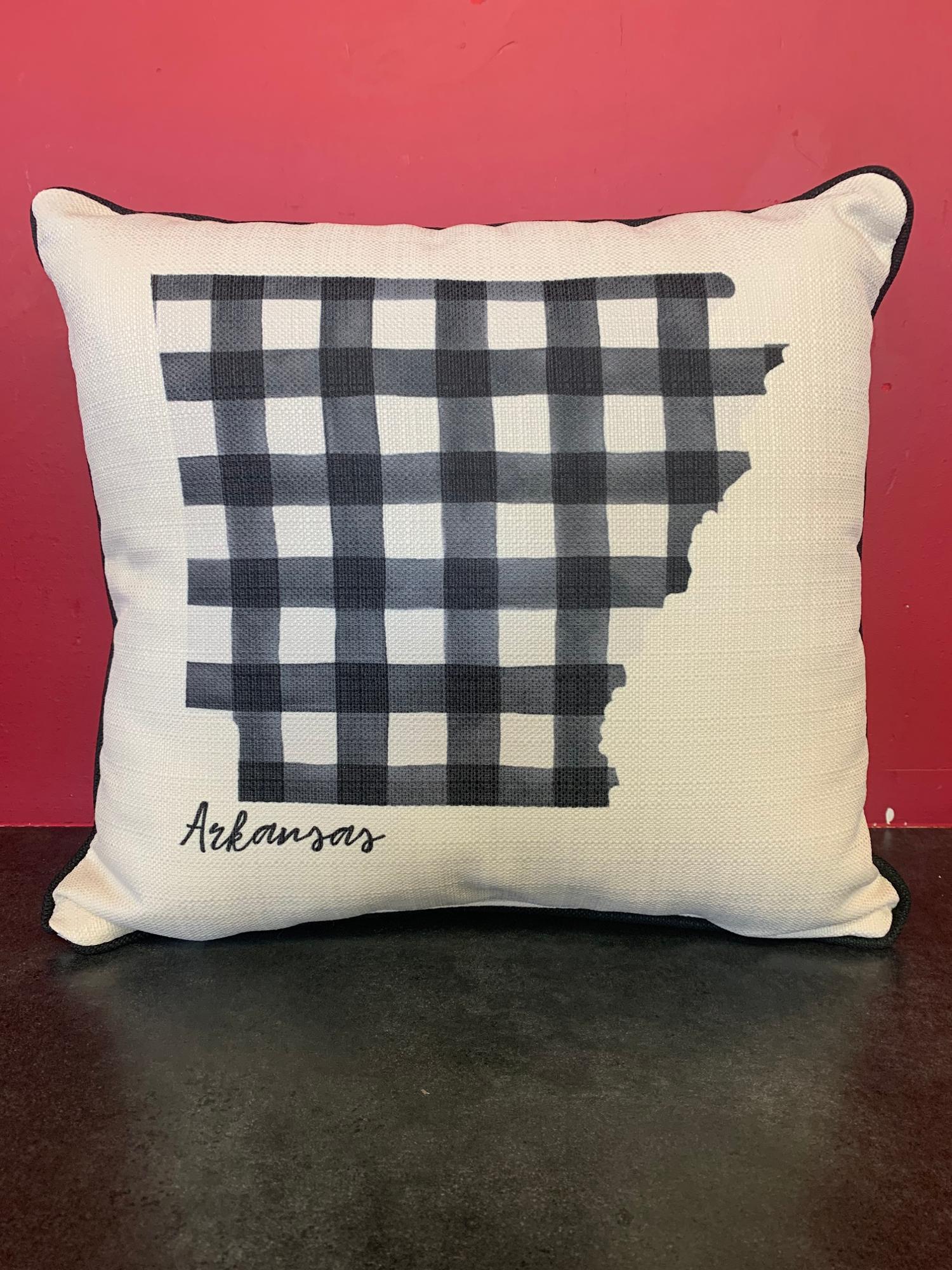 image of: Arkansas State Buffalo Checkered Pillow