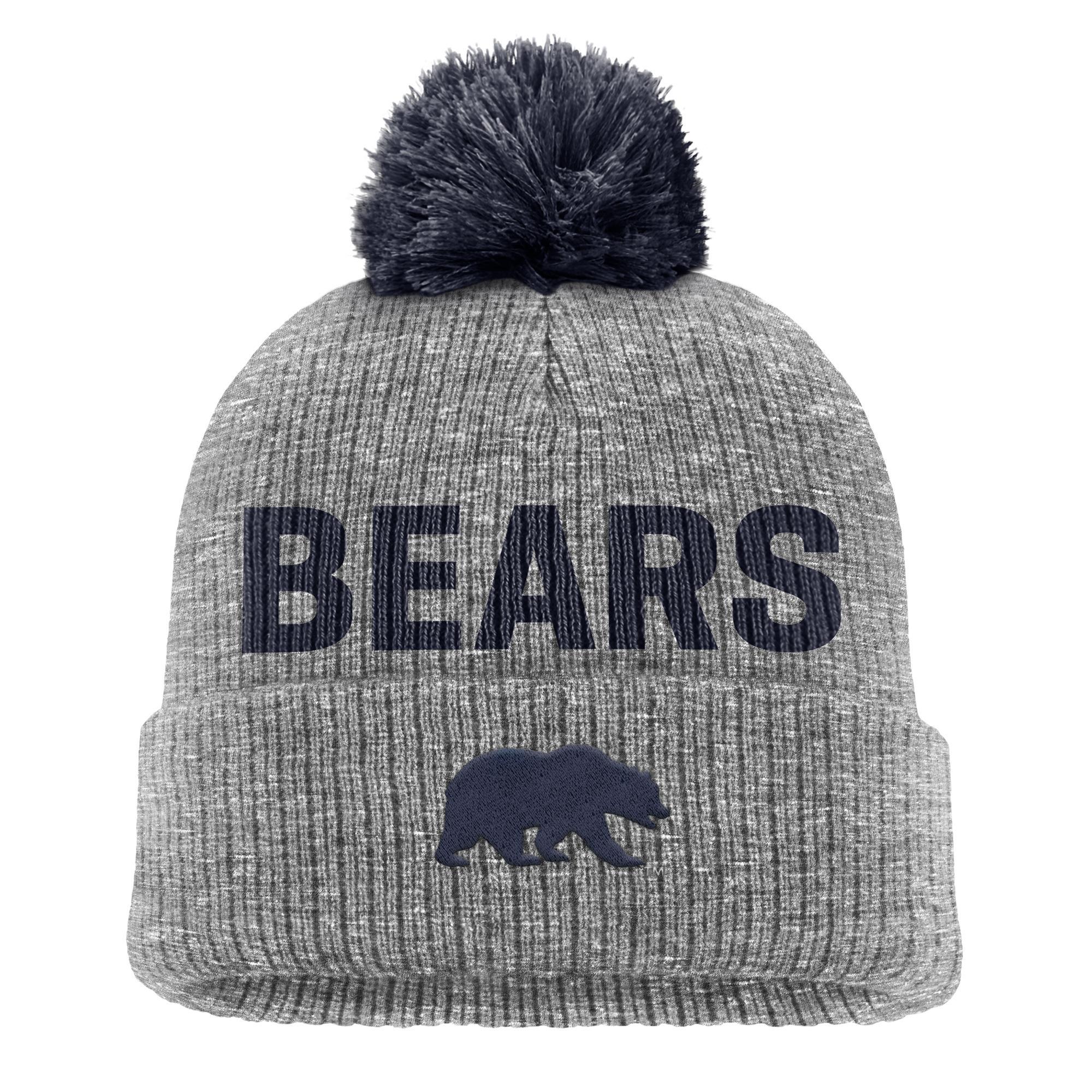 image of: Nike Peak Cuffed Pom Beanie Walking Bear / Bears Logo
