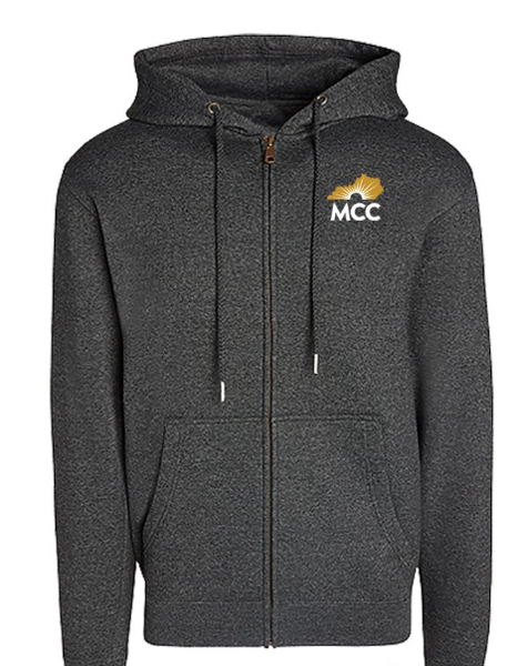 KMCC HOODIE FULL ZIP STATE LOGO LC; $59.99
