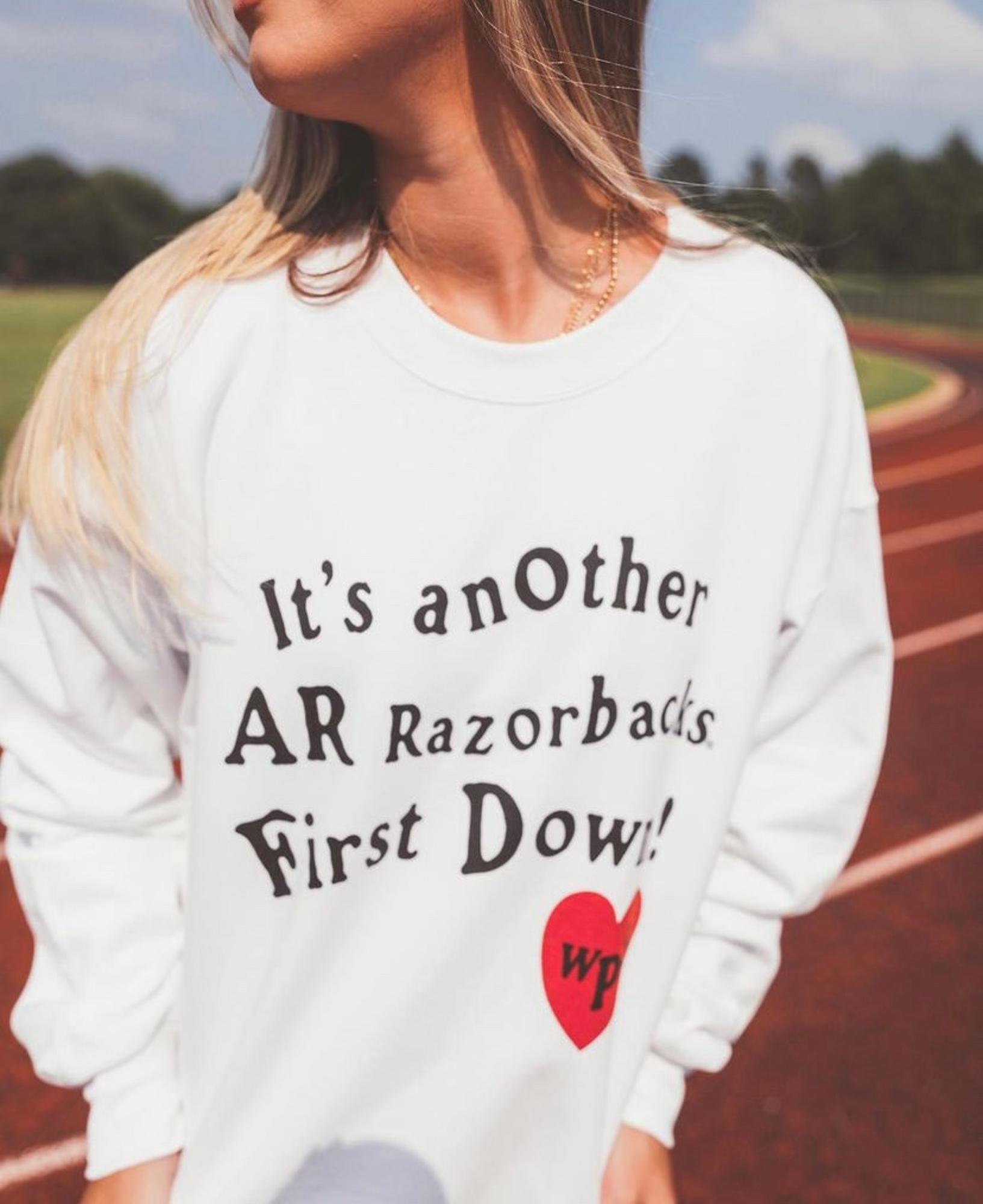 image of: Arkansas Razorbacks Women's Charlie Southern First Down Sweatshirt